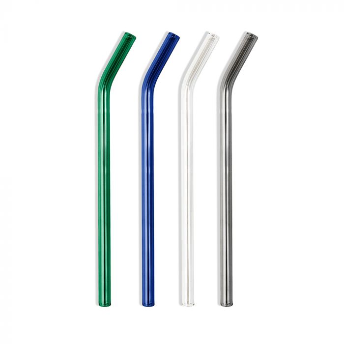 23cm Handmade Bent Glass Drinking Straw