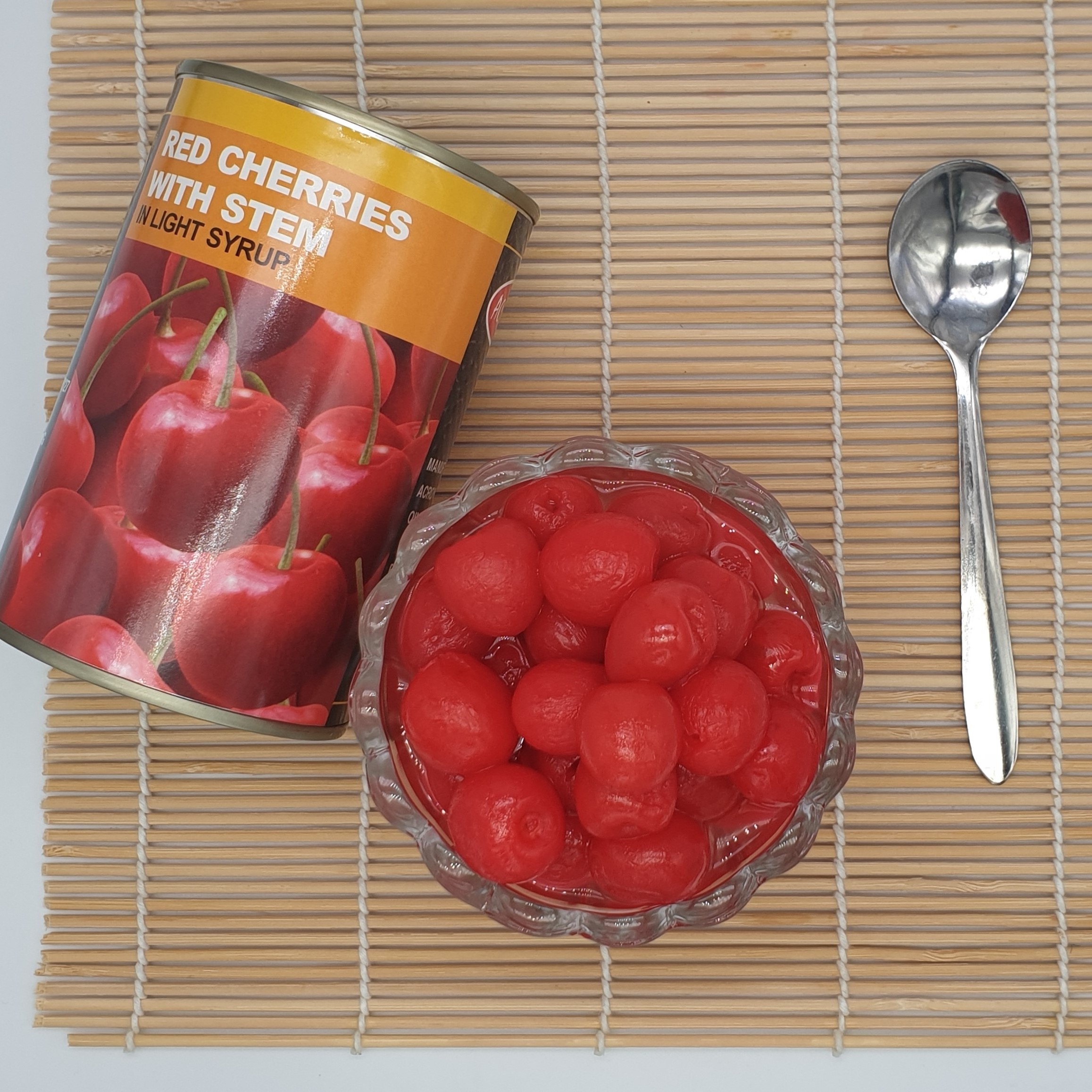 Canned red cherry in light syrup