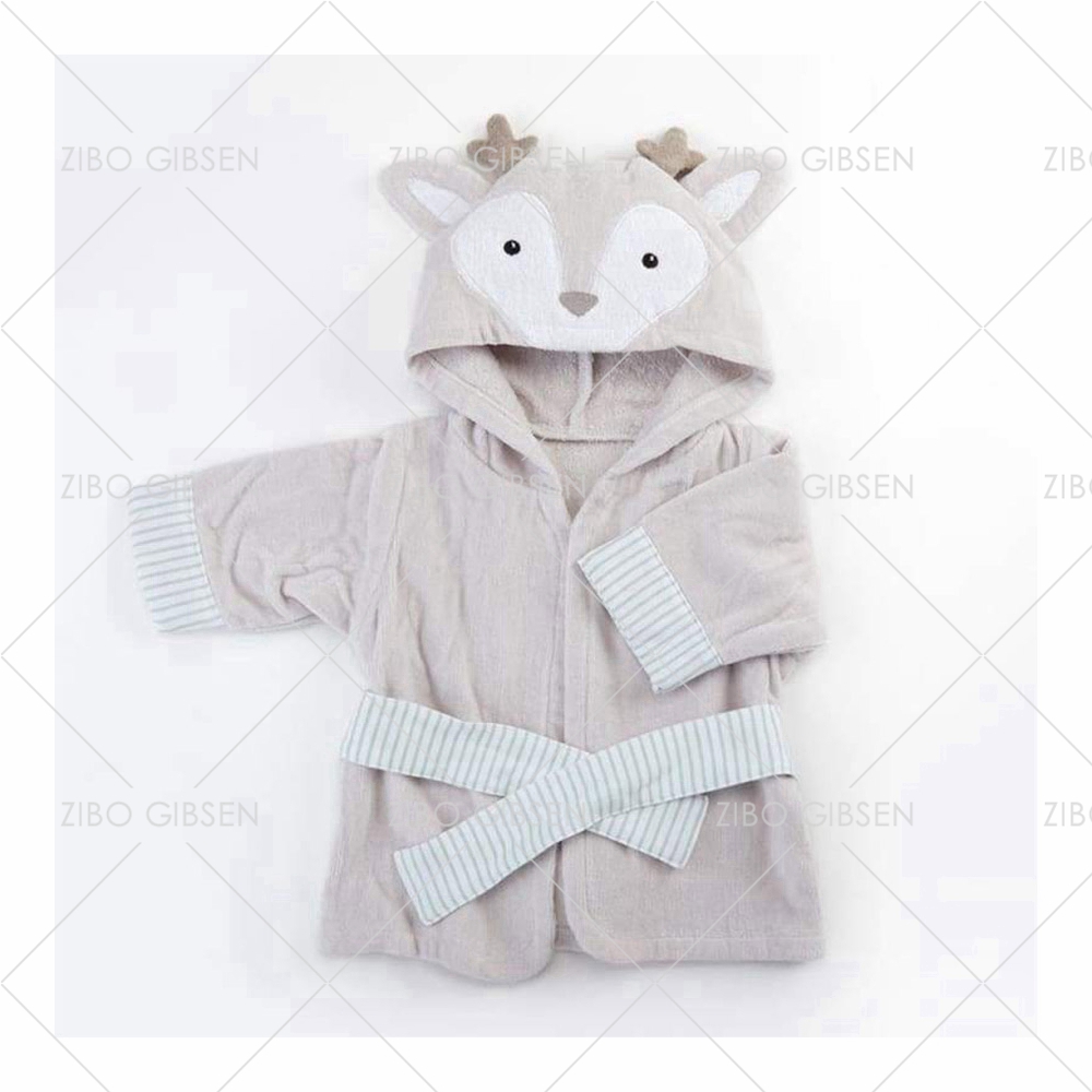 Terry cotton baby bathrobe