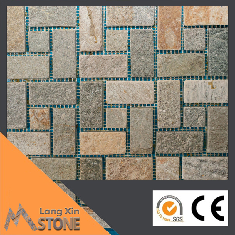 Natural oyster slate stone mosaics 305X305 CM
