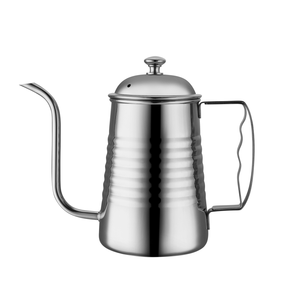 QZQ Factory 304 Stainless Steel Gooseneck Pour Over Drip Coffee Kettle with Stainless Steel Handle