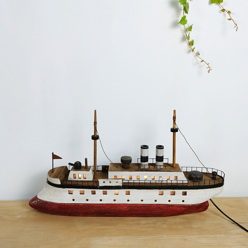 LED wooden boat