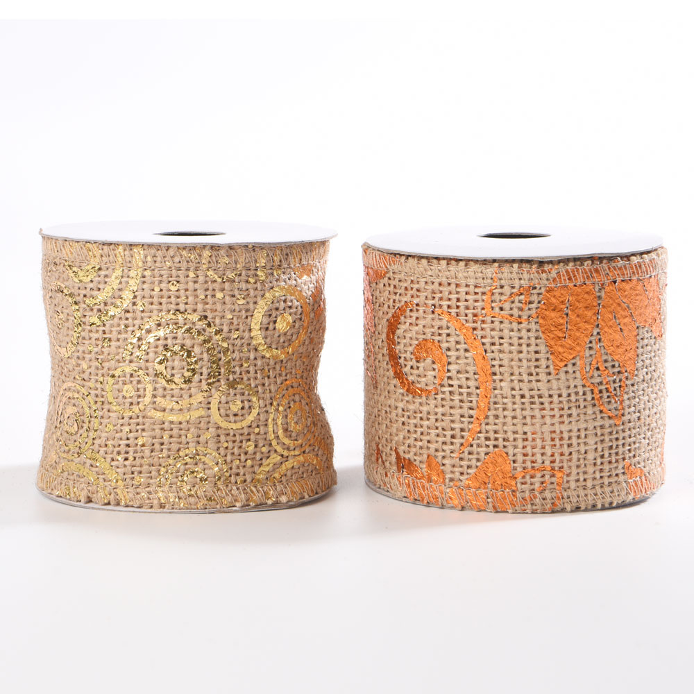 63mm Burlap Christmas Ribbon