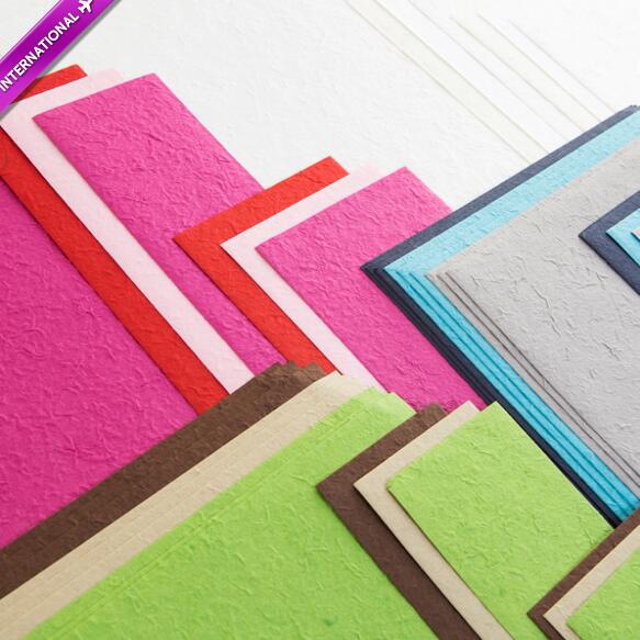 colorful eco friendly natural material biodegradable handmade mulberry paper 110gsm