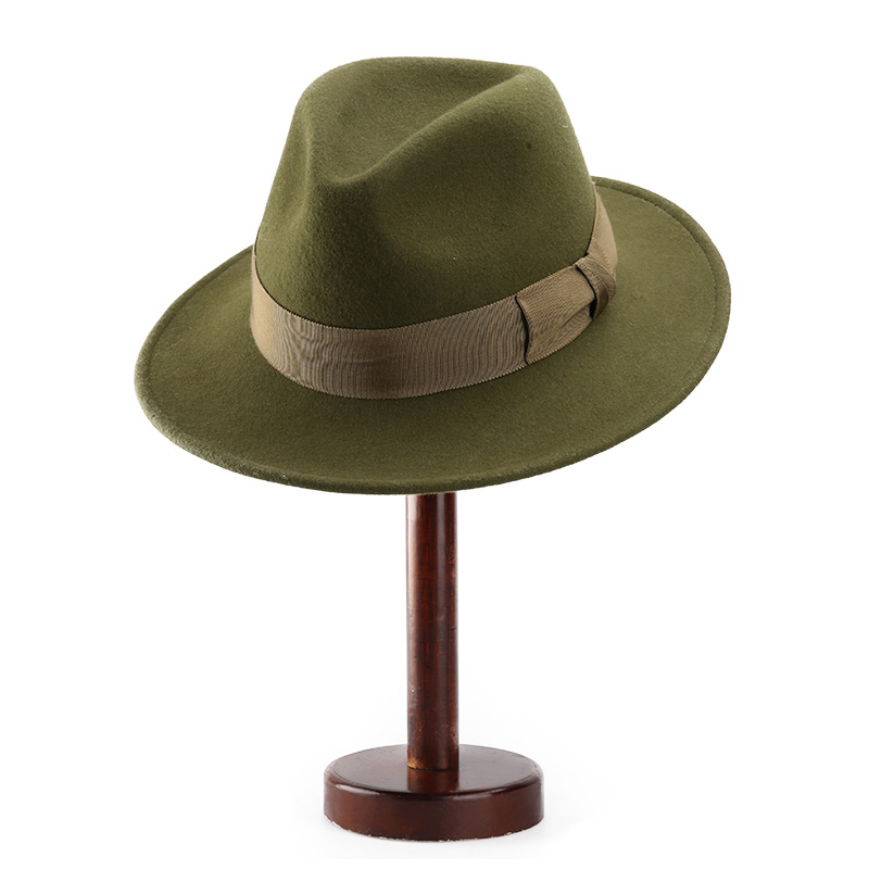 Hot Sale Fedora Hat Olive WOOL Hat