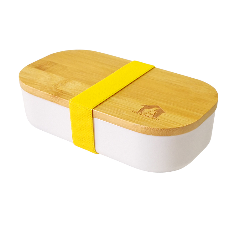T113 smaller single bamboo lid lunch box bento box sushi salad box