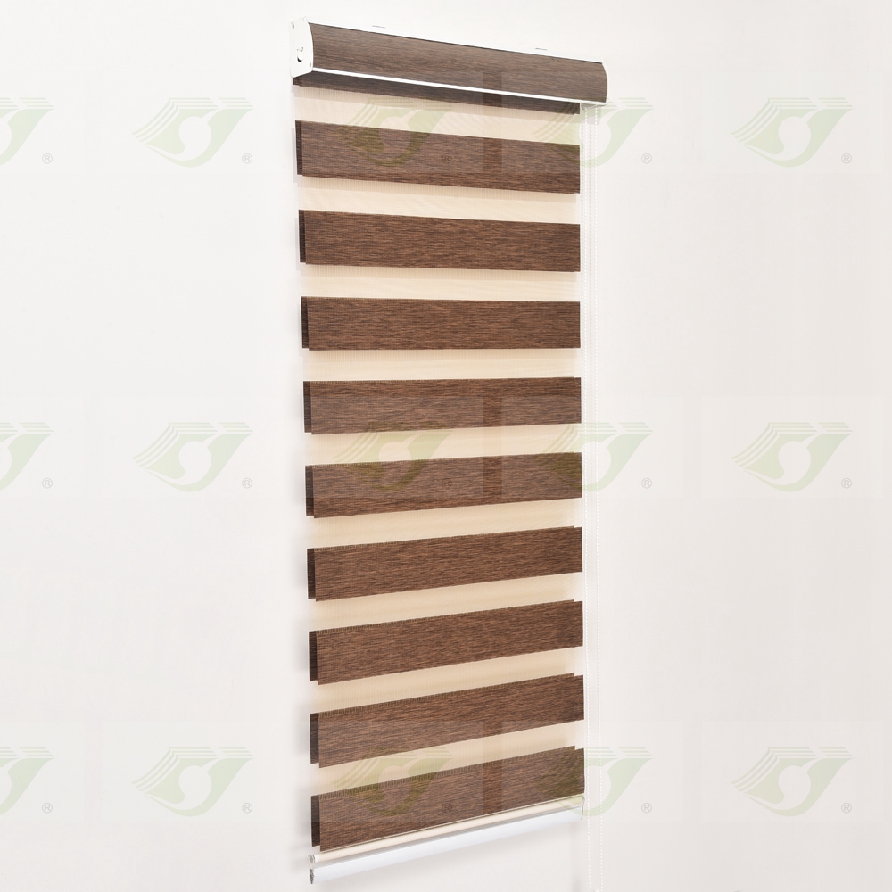 100% polyester Wholesale manual and motorised zebra roller blinds shade shutters high quality fabric