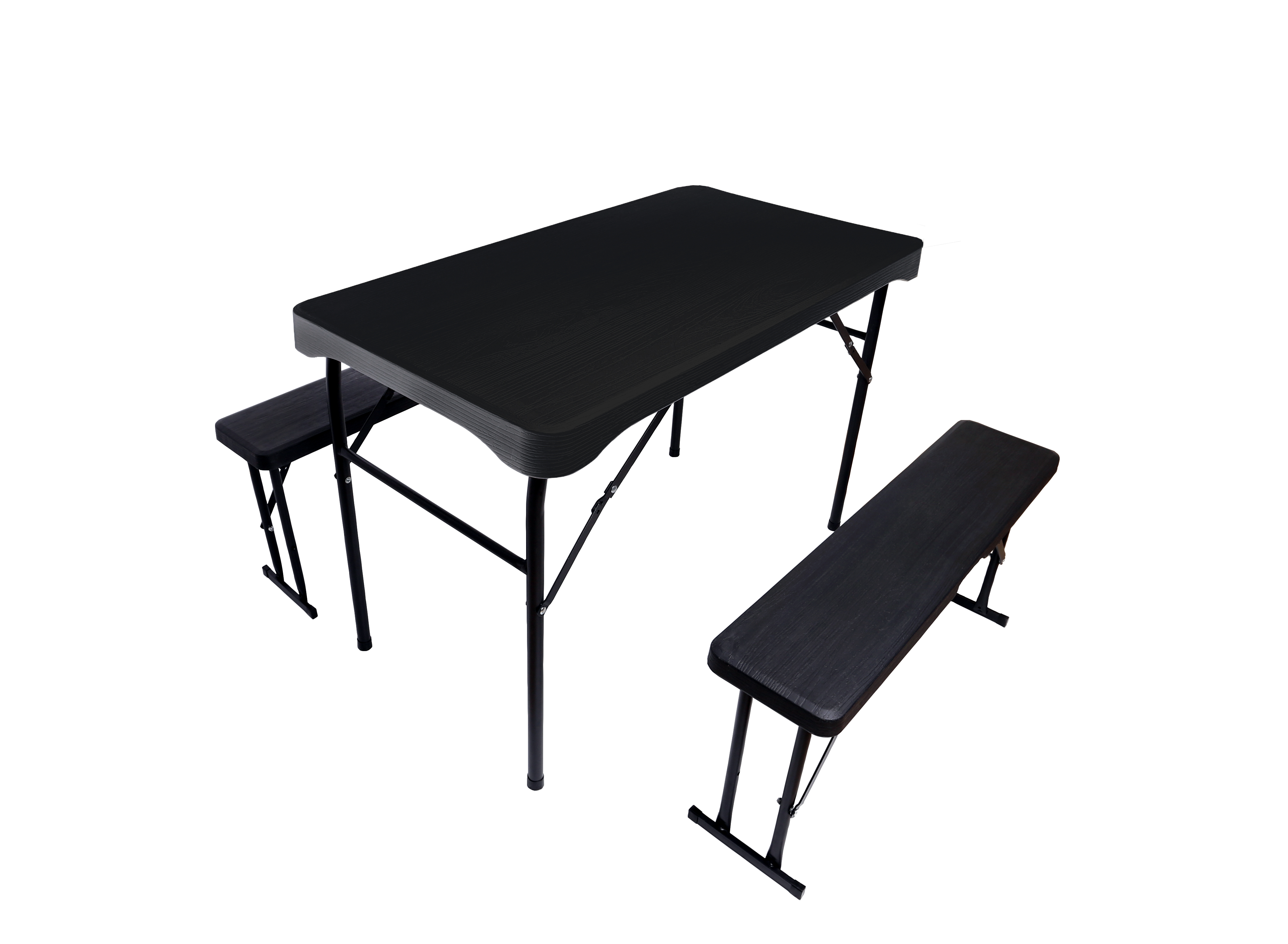 Plastic folding beer table set wooden pattern