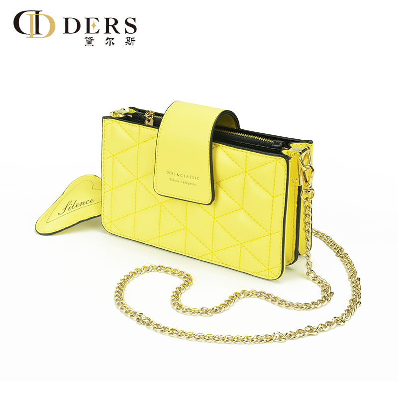 Customizable embroidery PU chain bag with pendant