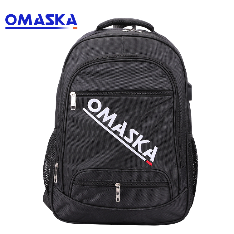 2020 backpack OMASKA 600D fabric OEM ODM custom USB charging travel school laptop bags backpack