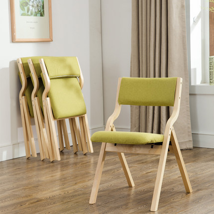 Korea Style Bend Wood Bent Plywood Bentwood Fabric Dining Leisure Wooden Relax Japanese Folding Chair