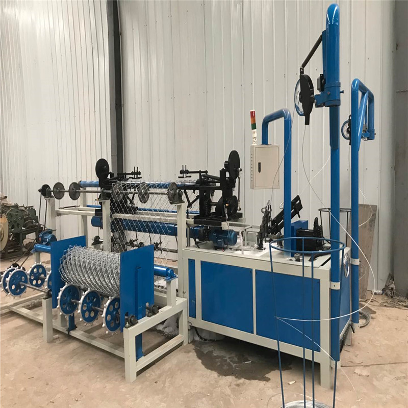 Double wire full automatic chain link fence machine for weaving 2m width