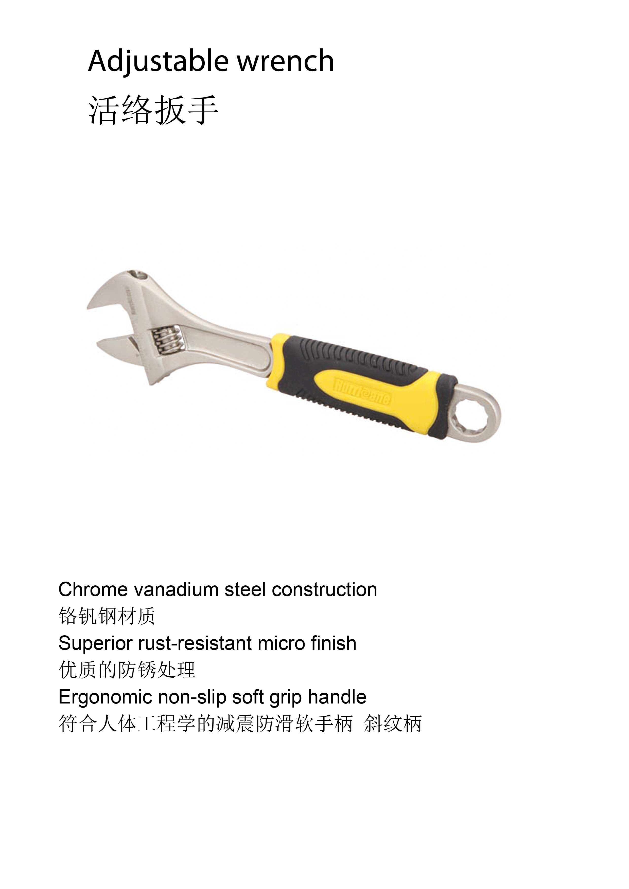 Adjustable wrench