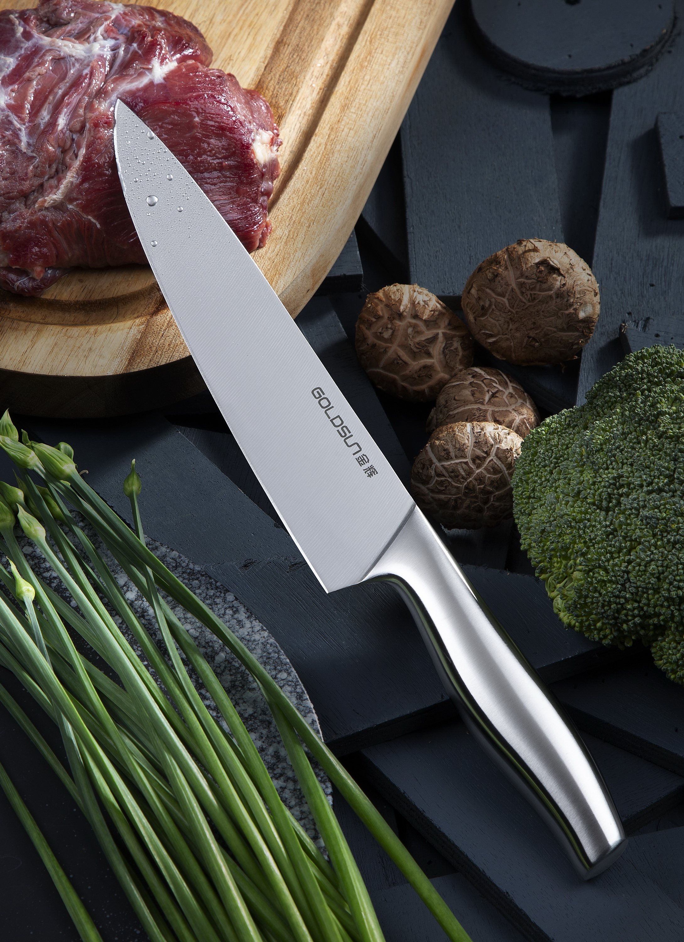 EN hollow handle knife ：Chopper，Chinese cleaver，chef's knife, santoku knife, slicing knife, bread knife, steak knife，utility knife, paring knife