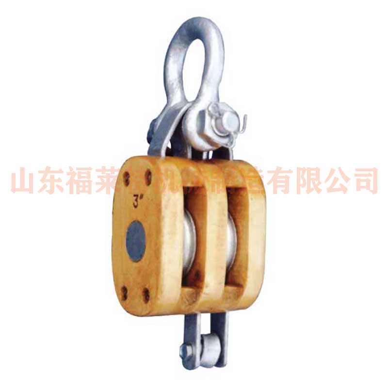 Regular Wood Block Double With Shackle
