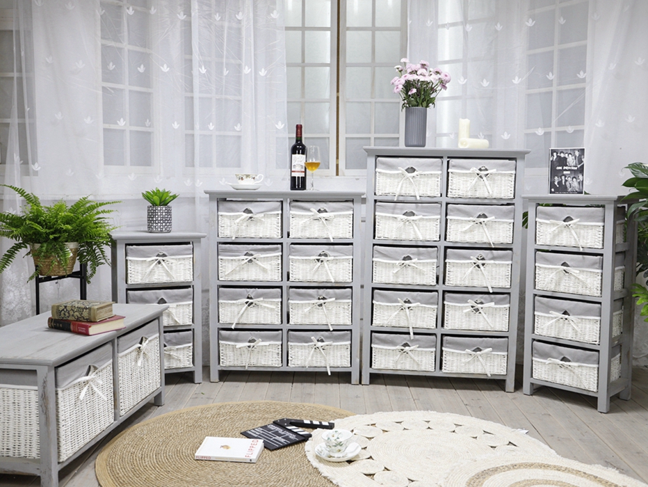 Paper rope drawer storage unit range