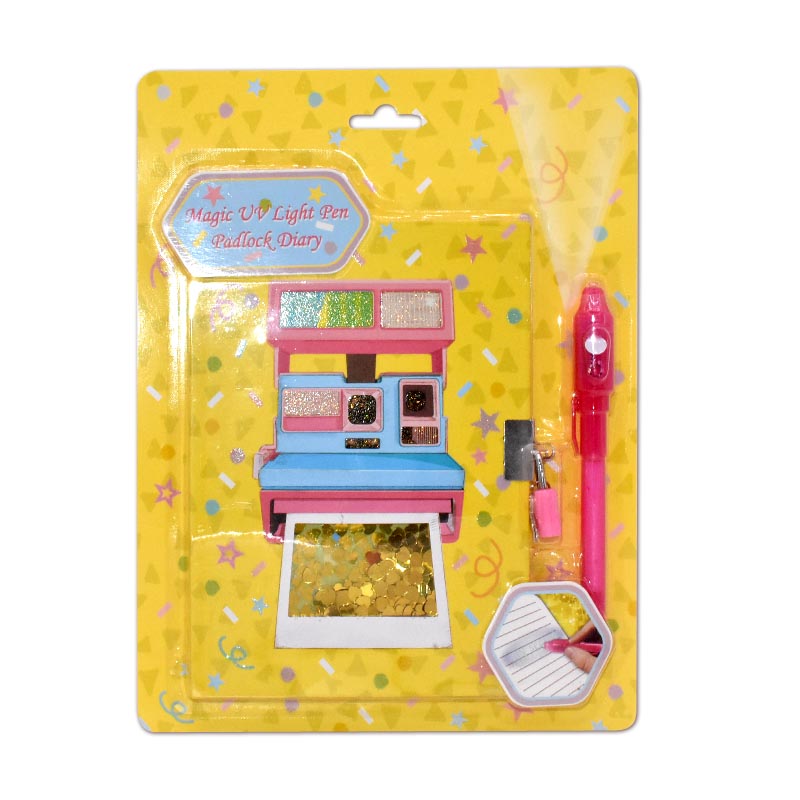 Padlock diary with UV Light Pen