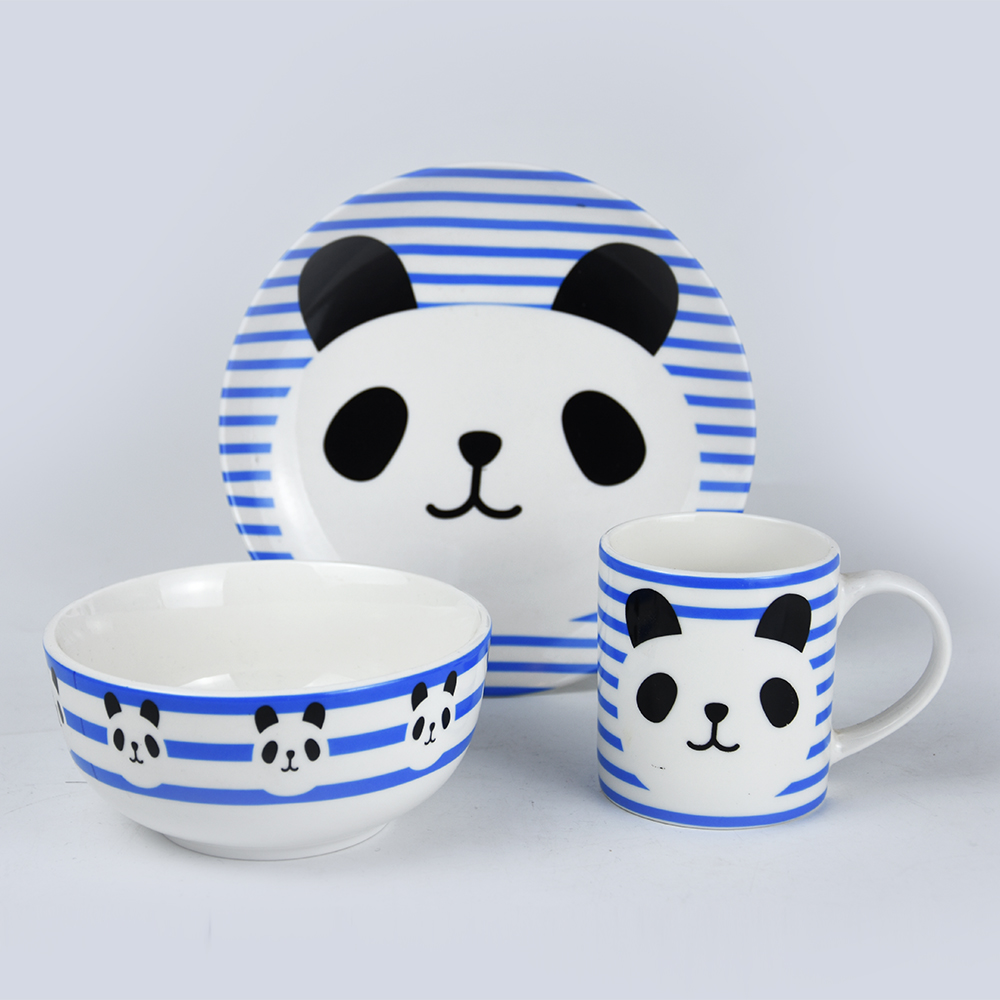 3pcs porcelain dinnerware set for children