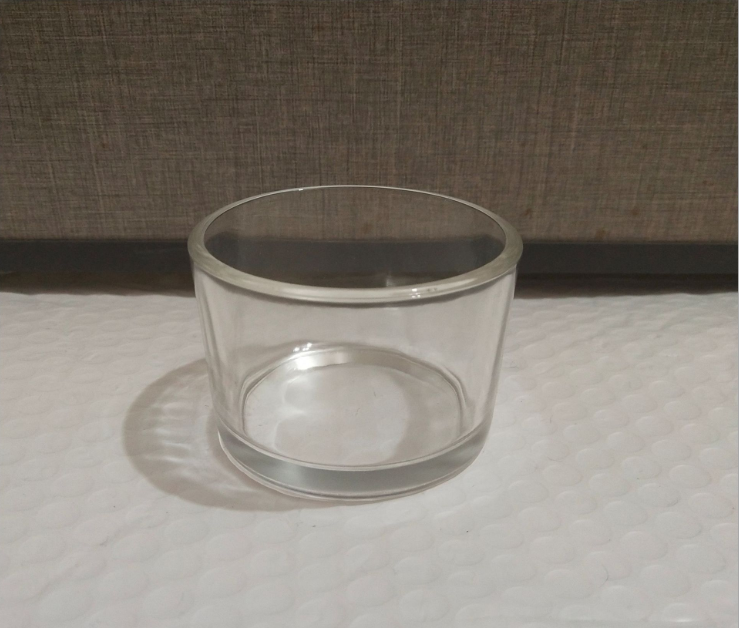 50ML transparent round candle holder glass cup