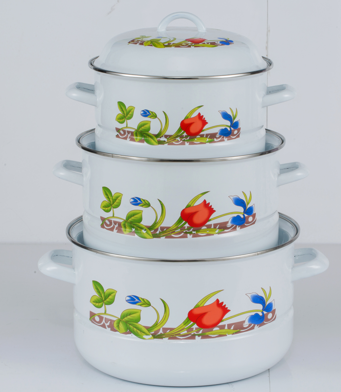 Enamel steam pot