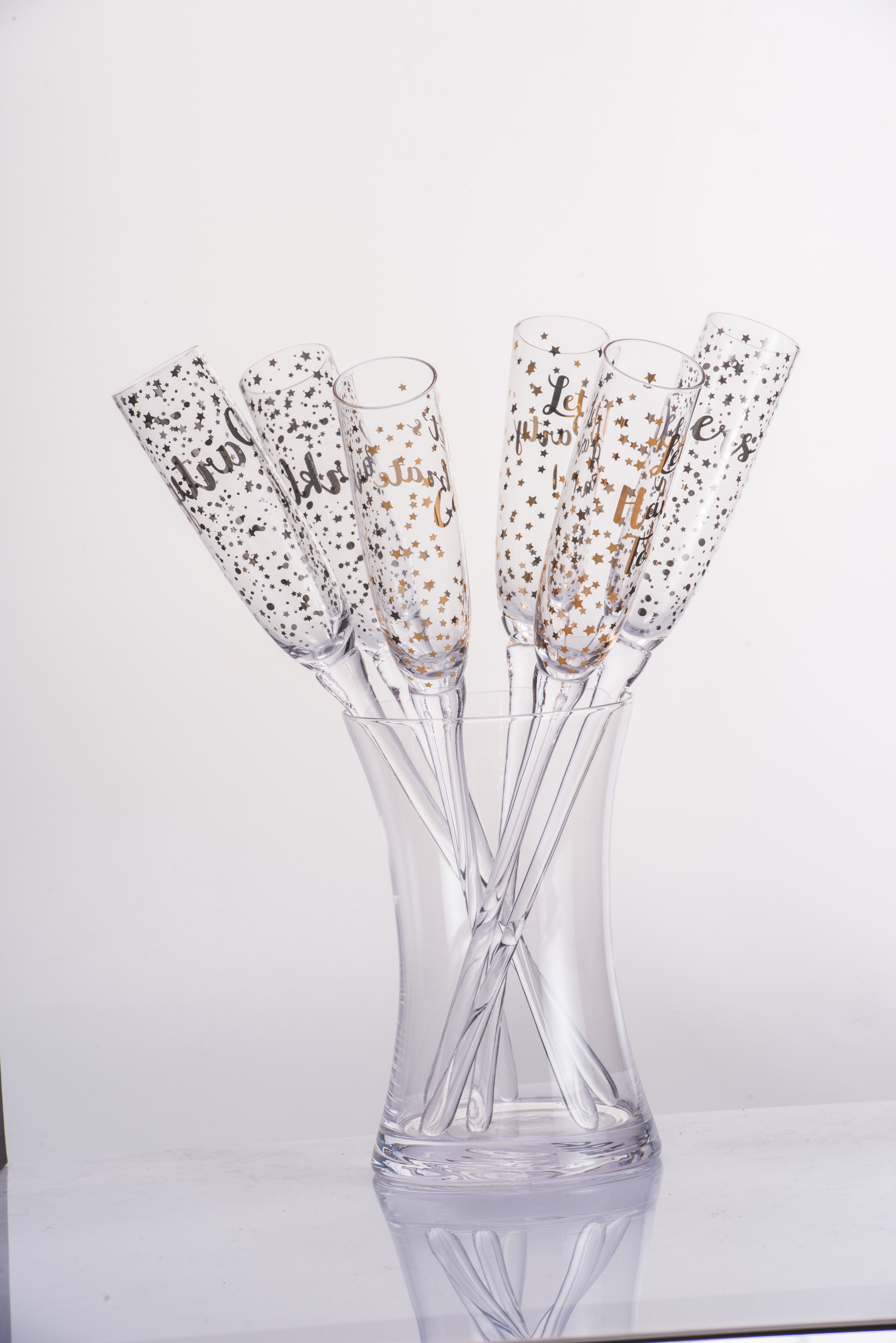 Ice bucked with champange glasses