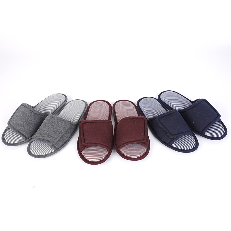 Men jersey open toe slipper