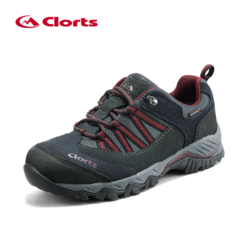 CLORTS Suede Leather Event Waterproof Rubber Outsole Trekking Shoes