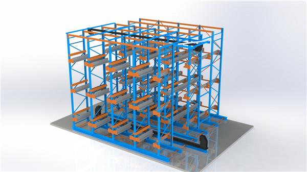 High Density Storage Semi-Automated Radio Shuttle Racking System