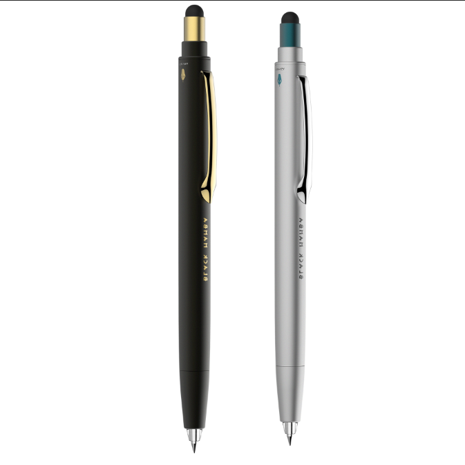 Asia stationery SYL8023 aluminium stylus ballpoint pen with light at the tip