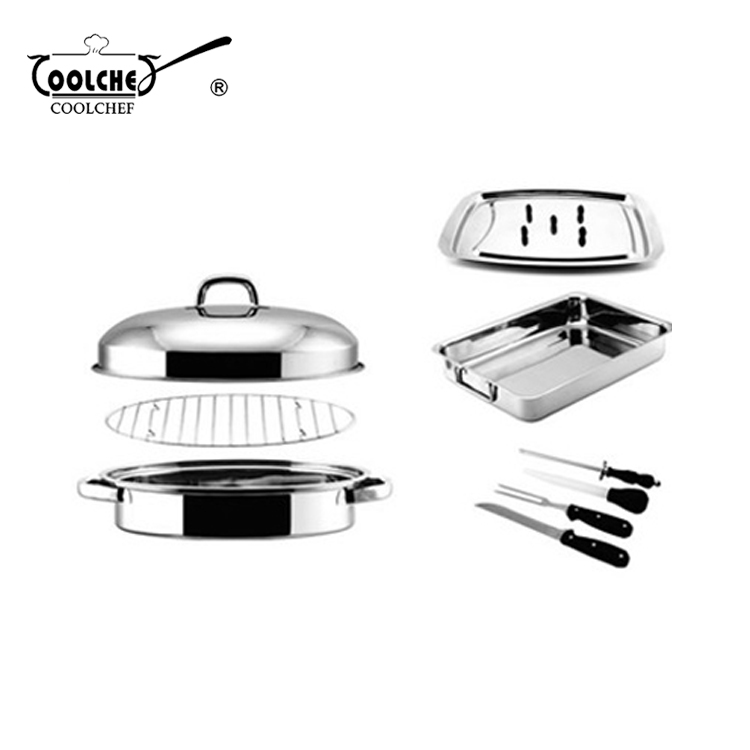 9pcs Stainless Steel Mini Roasting Pan