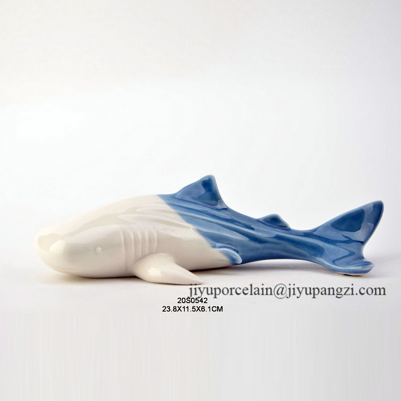 Summer decor porcelain ocean blue fish decoration