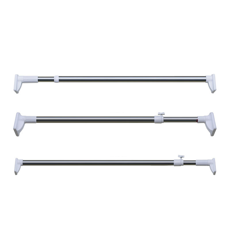 stainless steel shower curtain rod clotehs airing pole