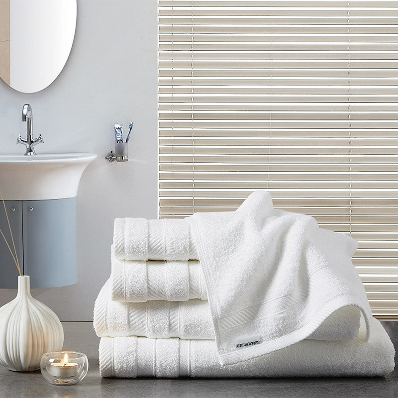 Hotel Dobby 100% Coton Bath Towel 5 Star Hotel Border Towel Set