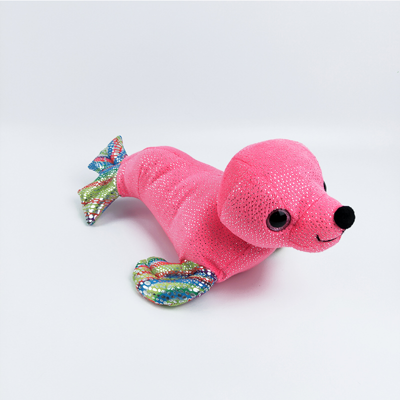 Plush sea animal cute sea lion toy soft stuffed shinny sea lion animal toy