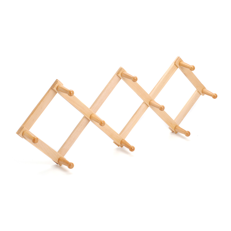 Folding wooden hanger