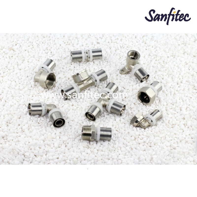 brass fittings; Brass fittings for water supply; brass pex fittings; brass pipe fittings; copper fitting; reducing tee; pipe fitting; radiator valve; DZR brass fitting; sanfitec,Universal compression fittings