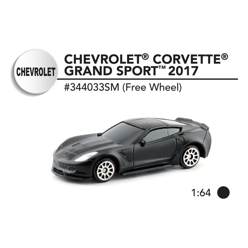1:64 Junoir collection (Matte Black) - Chevrolet Corvette Grand Sport