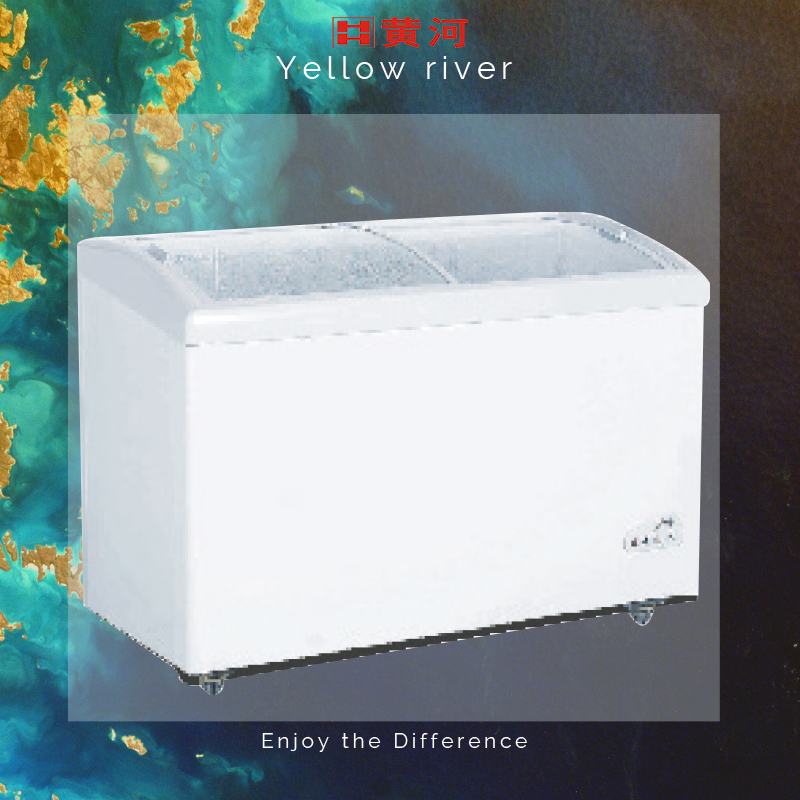 Curved Glass Door Chest Freezer