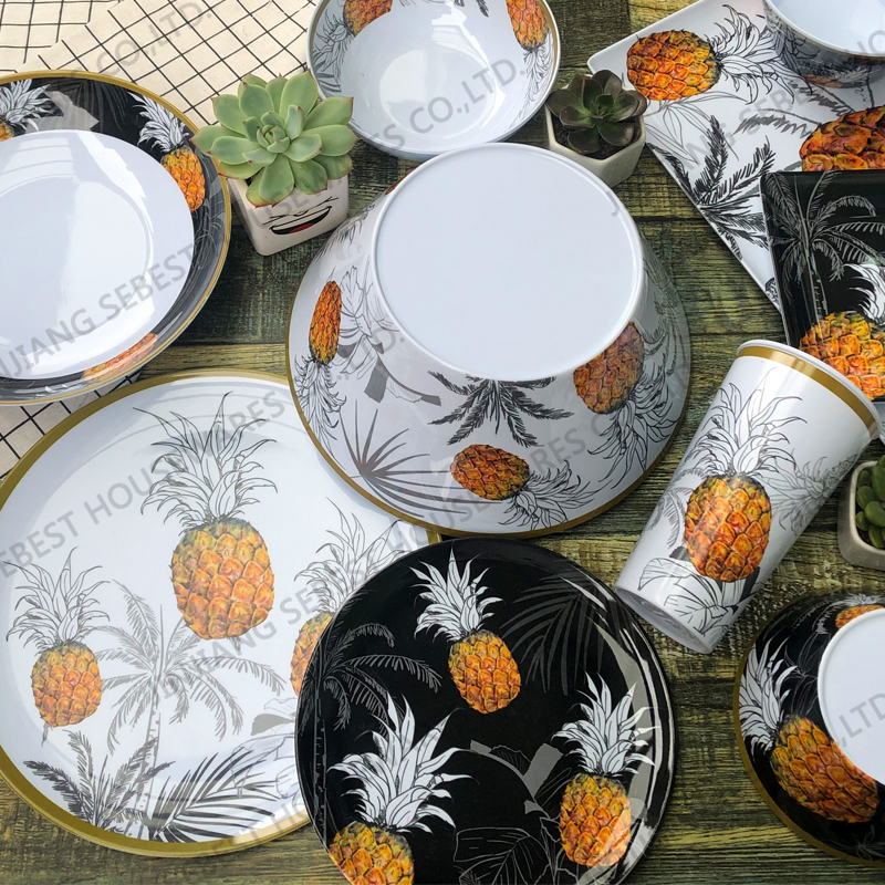 Pineapple style The thin A5 melamine material dinnerware