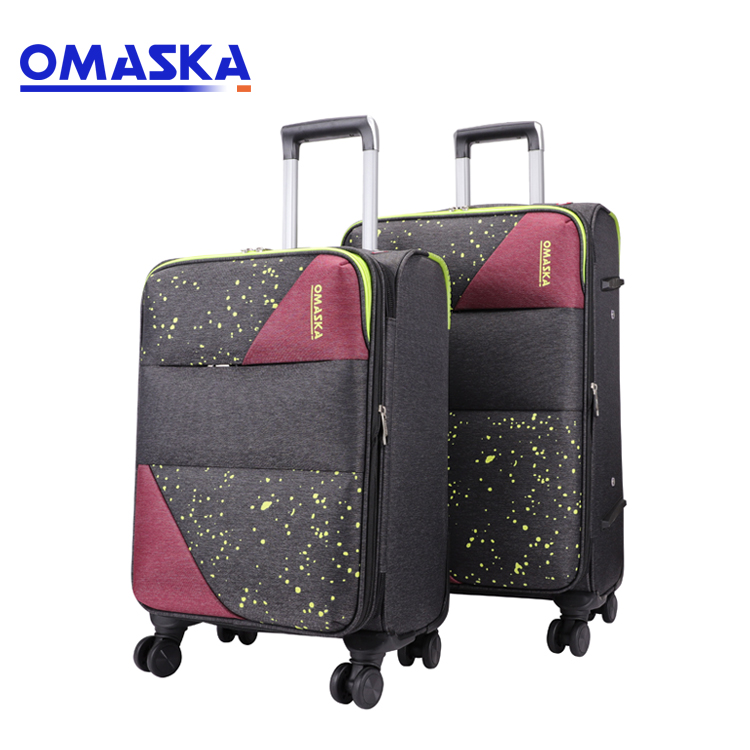 OMASKA new fashionable design 20 24 28 inch waterproof nylon business type 4 wheels trolley luggage bag