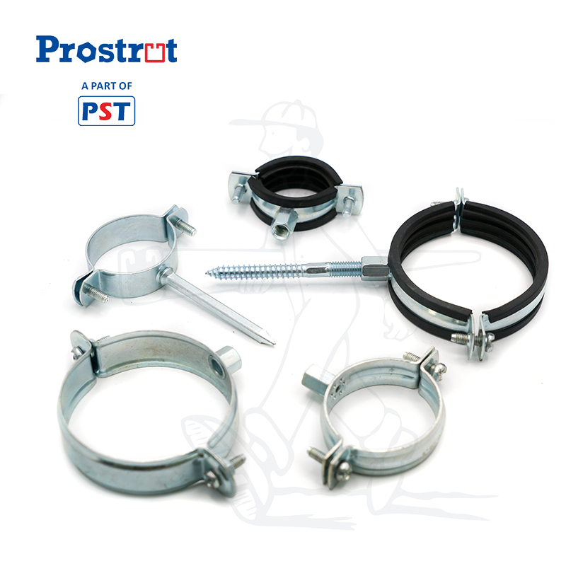 Rubber Lined Pipe Clamp/EPDM lined Clamp/abrazadera/UNC Pipe Clamp/Pipe clamp with Dowel plug/Pipe clamp