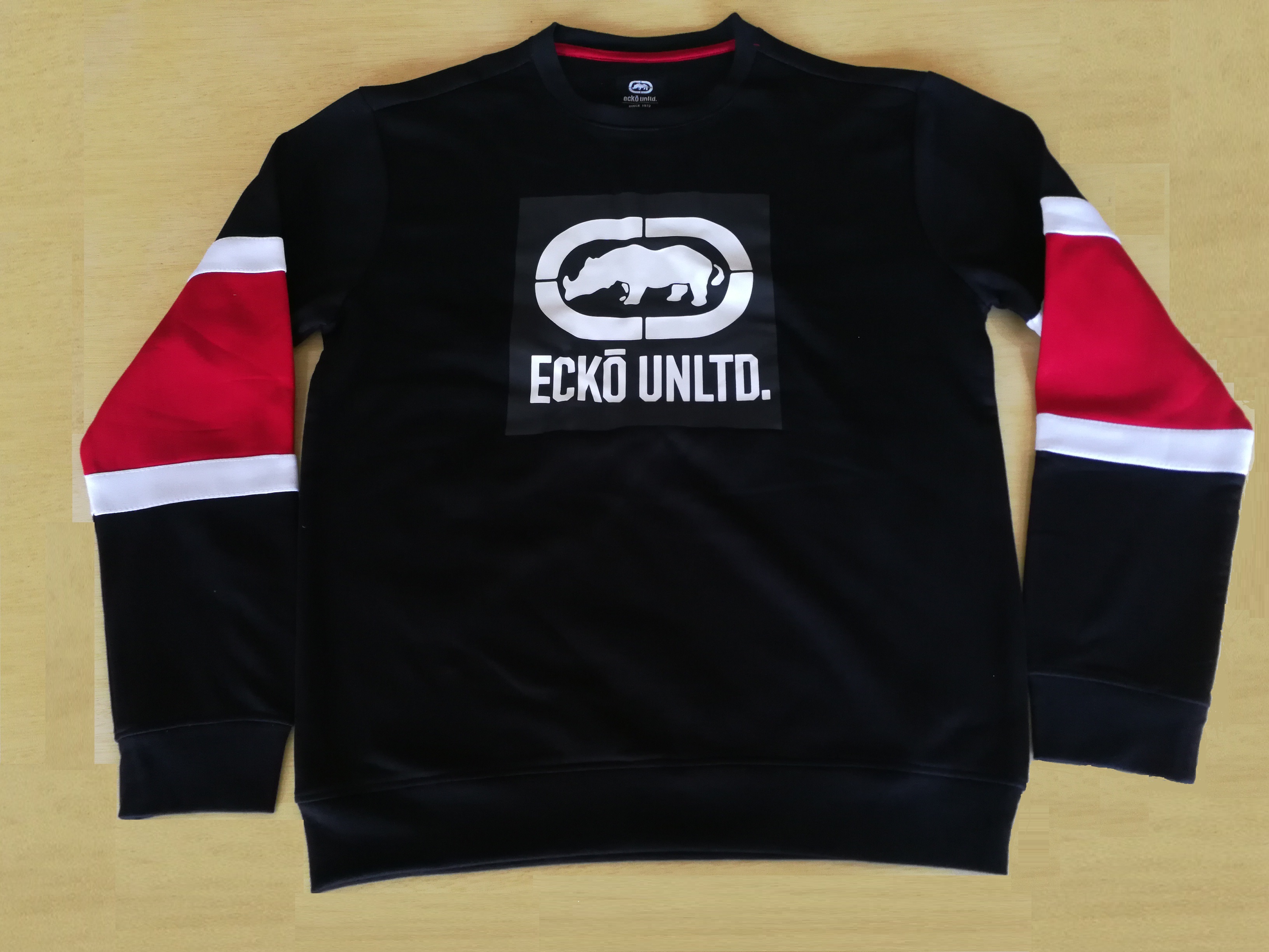 Fleece top sweat shirt Men's fleece sweater with HD print and spliced sleeve MEN