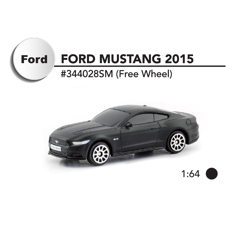 1:64 Junoir collection (Matte Black) - Ford Mustang 2015