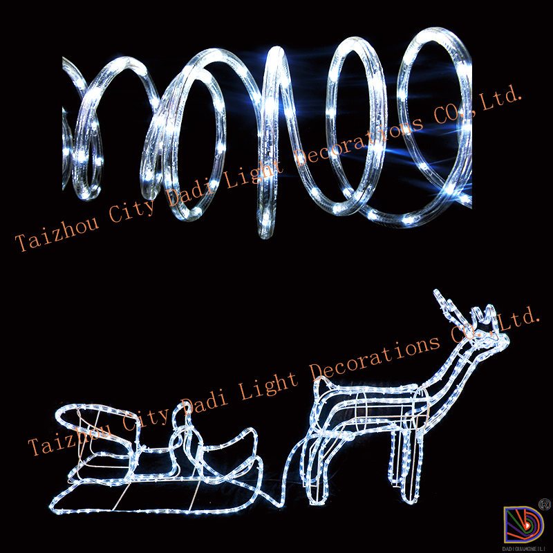 Metal frame with normal LED rope light