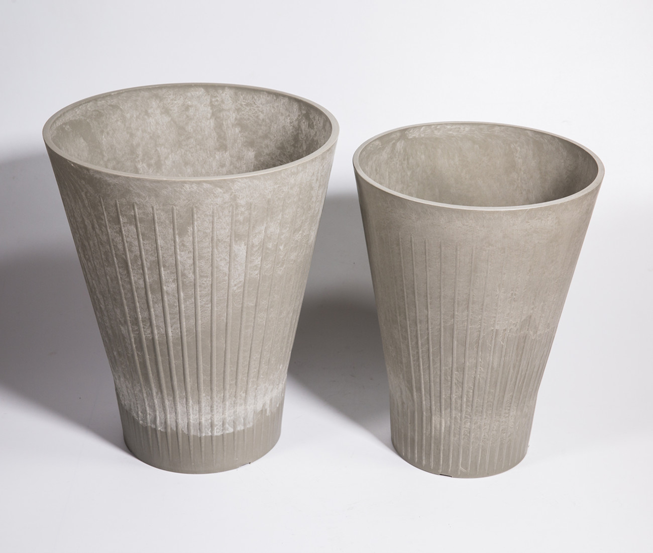 2pcs Set Indoor&Outdoor Round Plastic Vase Tall Planter