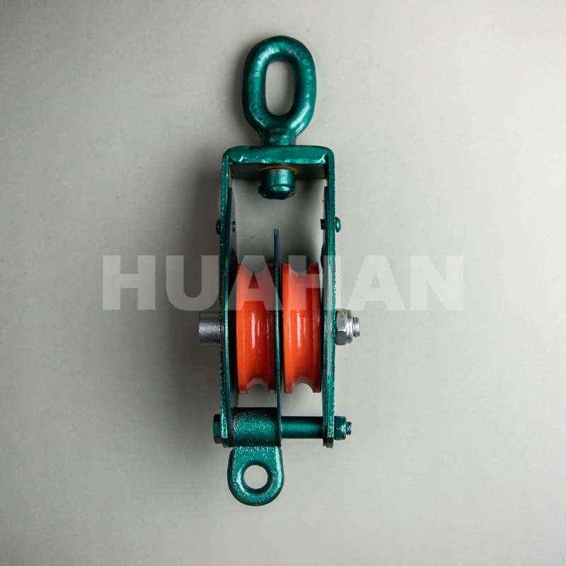Pulley Block ,double Wheel With Oval Eye ,closed Type