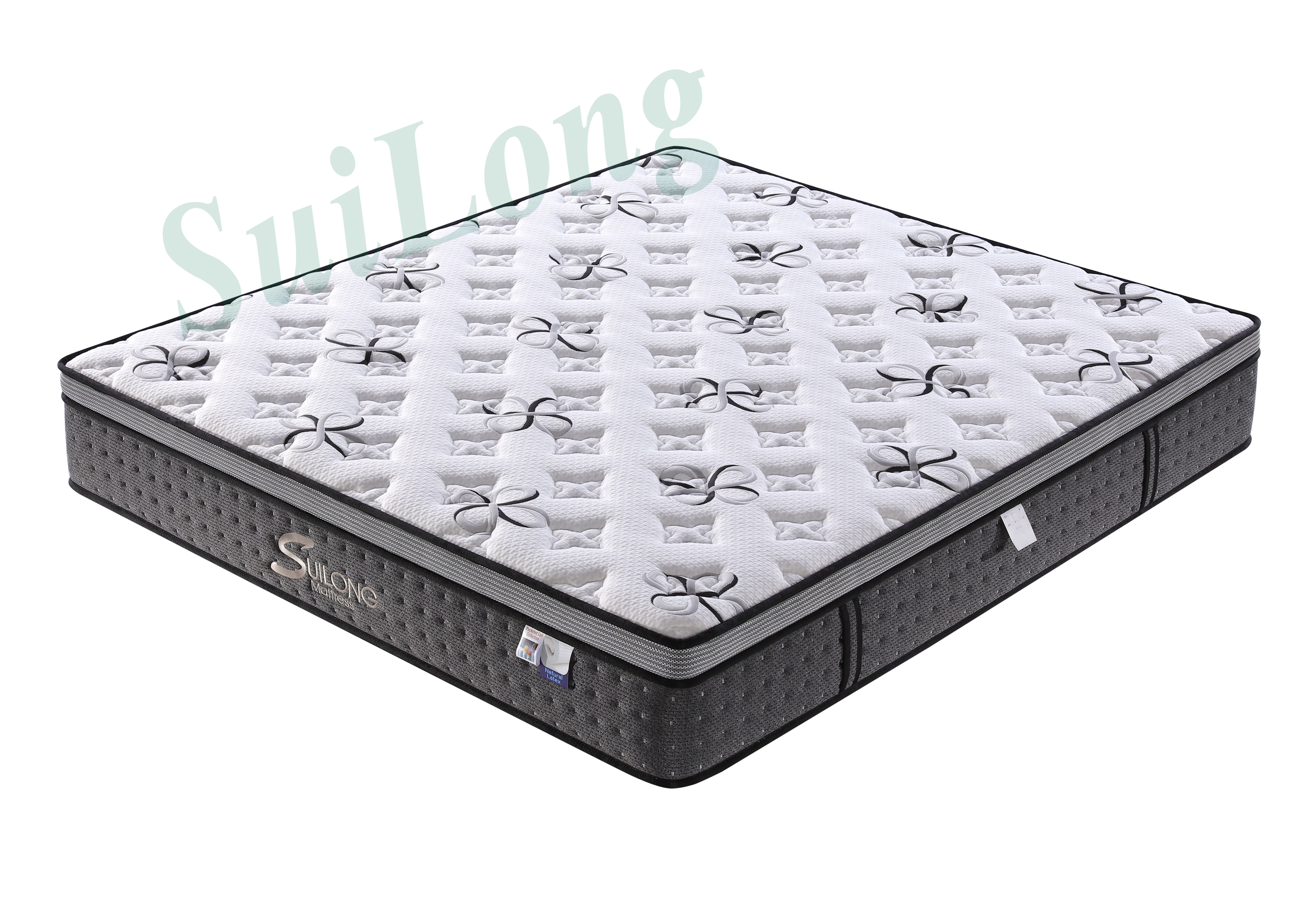 Euro-top double pocket spring Latex Mattress