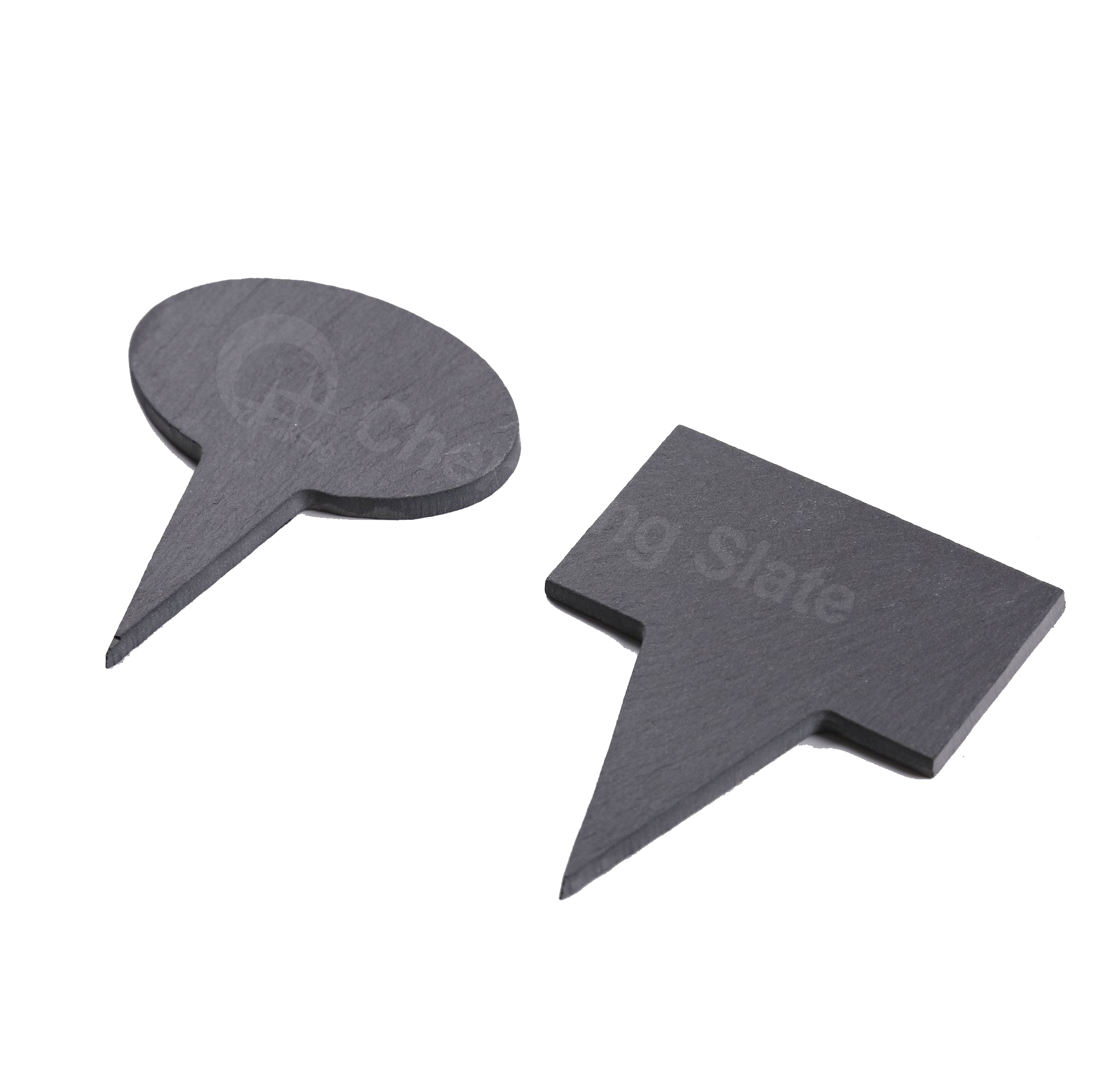 Set Of 8, Slate Cheese Tag Water Cut Edges