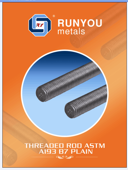 B7 Bright Finished Threaded Rod