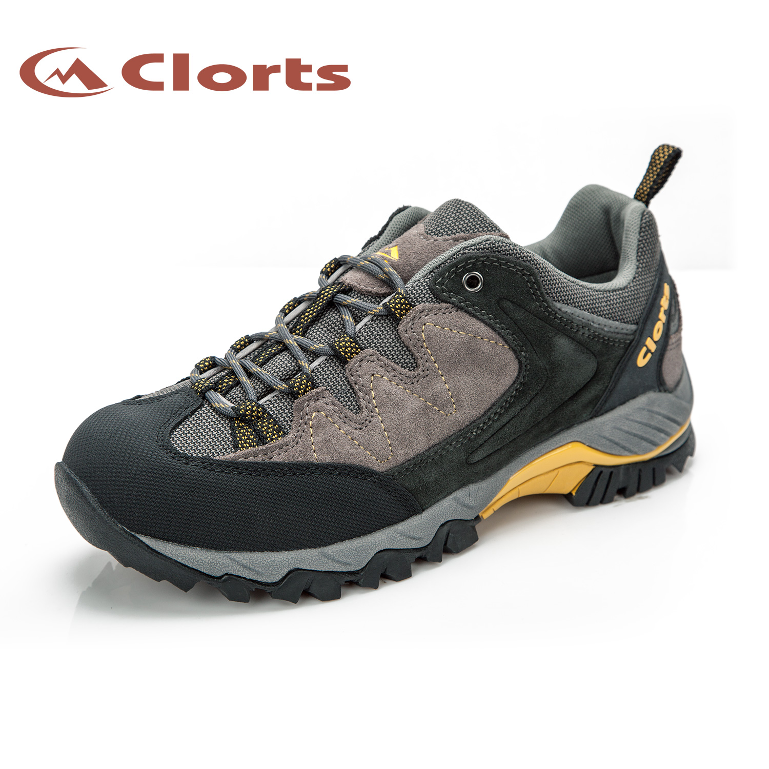 CLORTS Suede Leather Event Waterproof Rubber Outsole Trekking Shoes